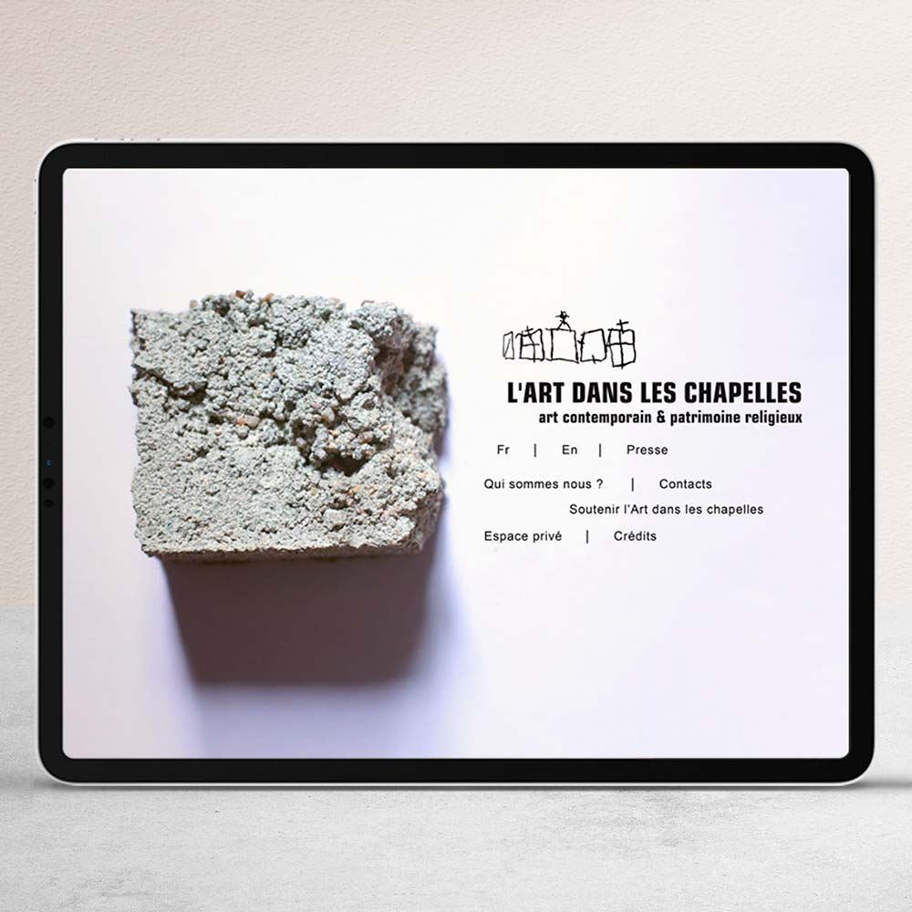 Page d'accueil pour le site internet de 