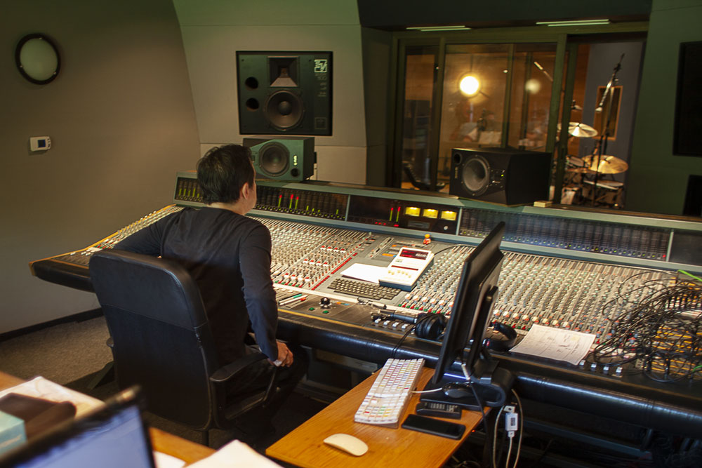 Session d'enregistrement au studio Arpège