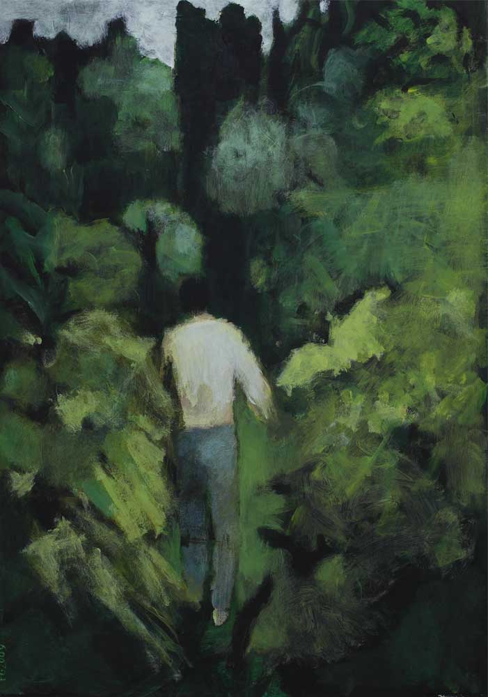 Frédéric Guionnet, Forêt, 2009, acrylique sur papier. Courtesy Frédéric Guionnet